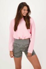 Lounge Crop Hoody Pink