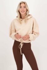 Lounge Crop Hoody Nude