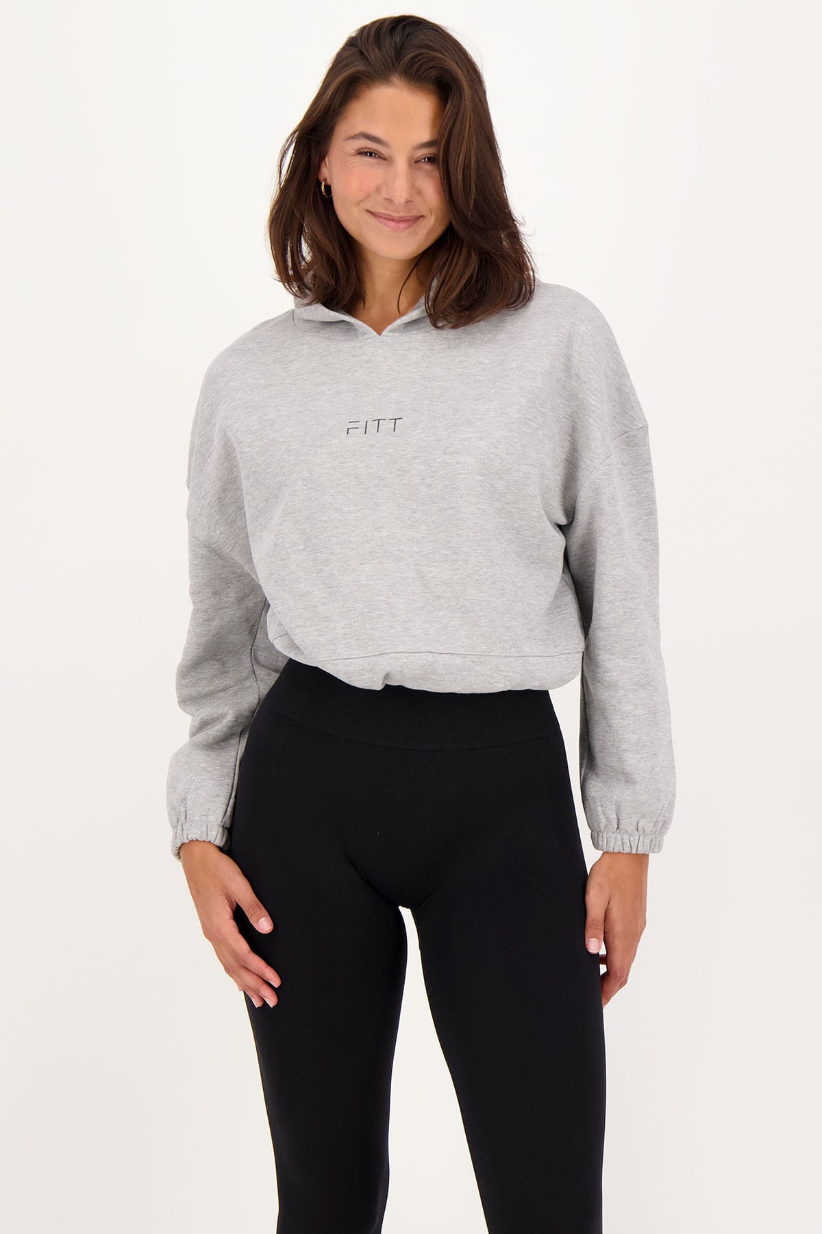 Lounge Crop Hoody Grey