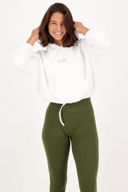 Lounge Crop Hoody White