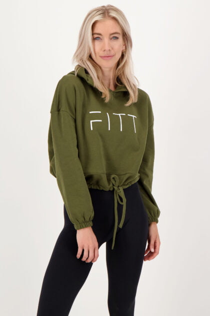 FITT Crop Hoody Green