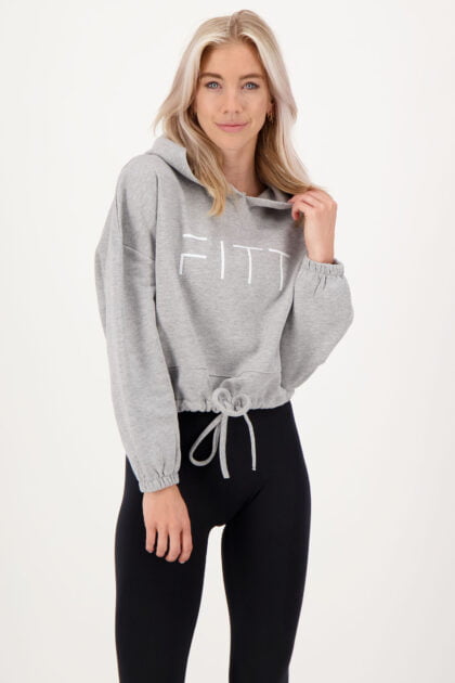 FITT Crop Hoody Grey