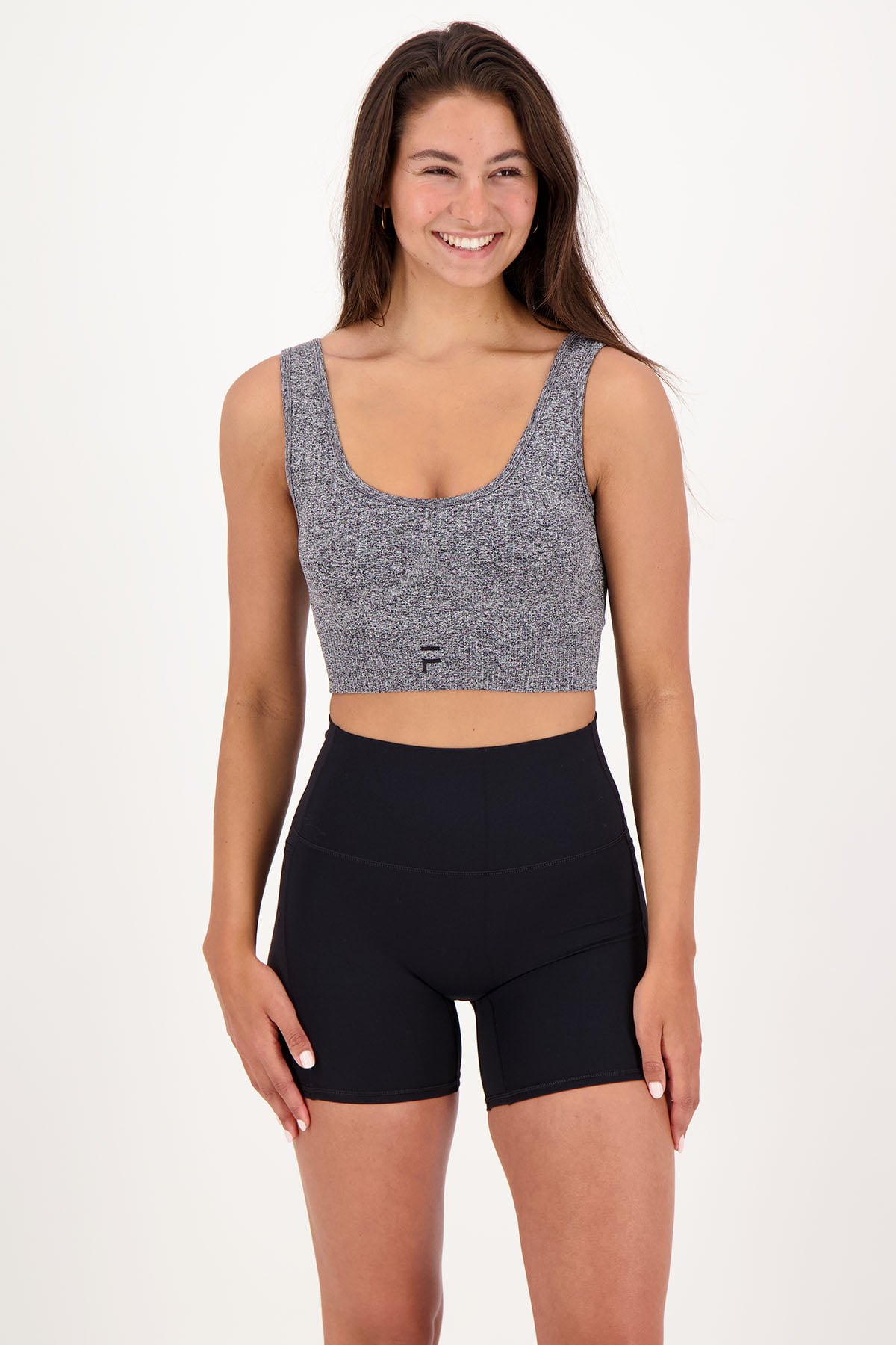 Advanced Rib Seamless BH Melange Black