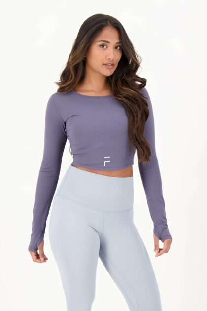 Crop Long Sleeve Flex Blue