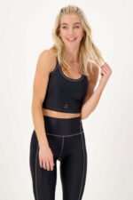 Contrast Top Black/Taupe