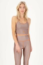 Contrast Top Taupe/Neon