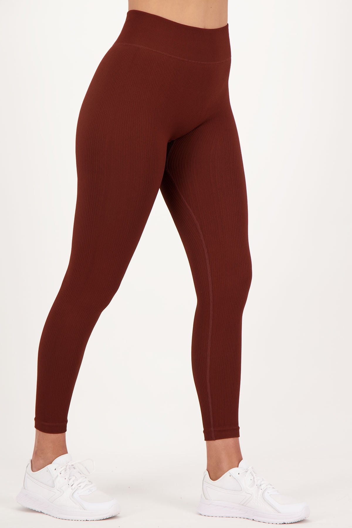 Rib Seamless Legging Brown