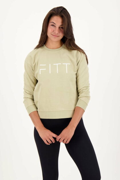 Recycled FITT Zip Sweater Sage Green
