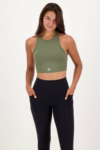 High Neck Top Olive