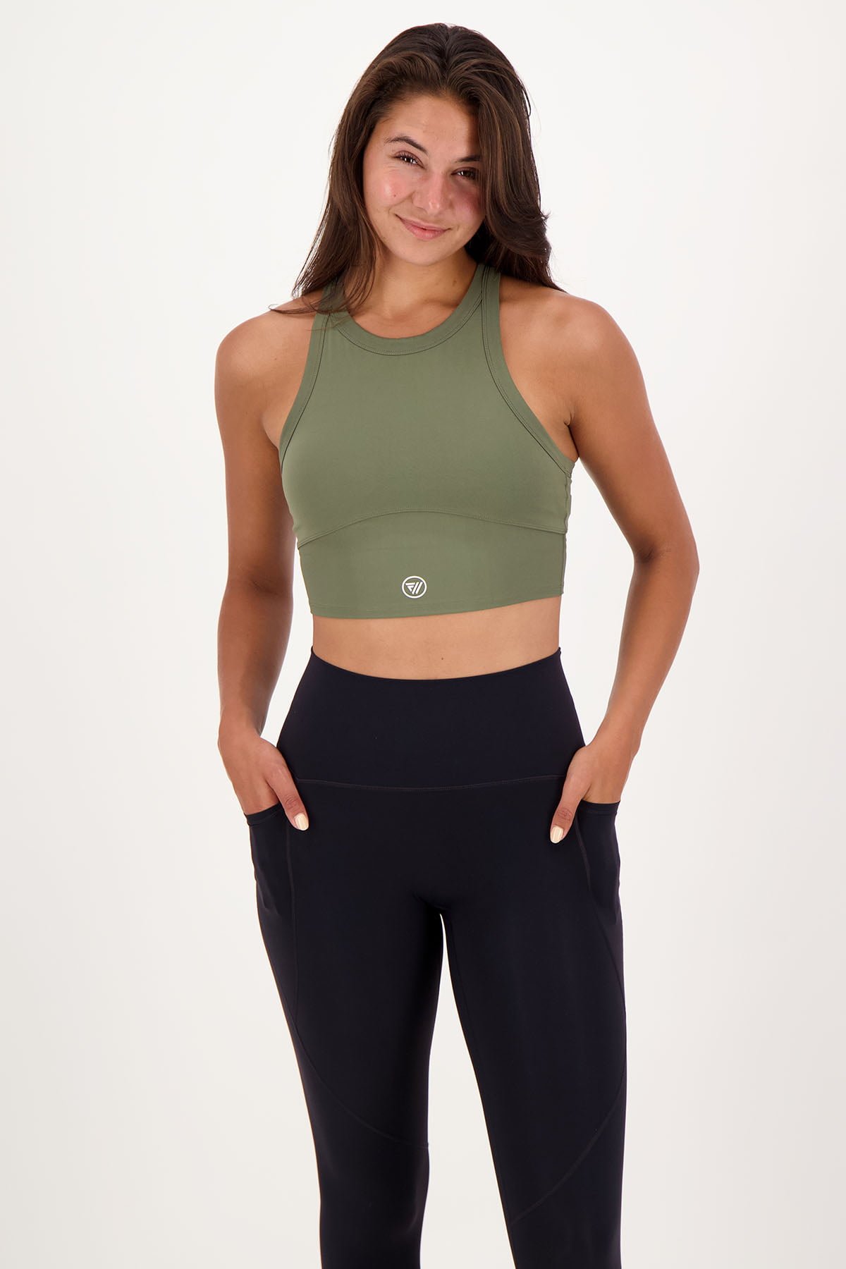 High Neck Top Olive