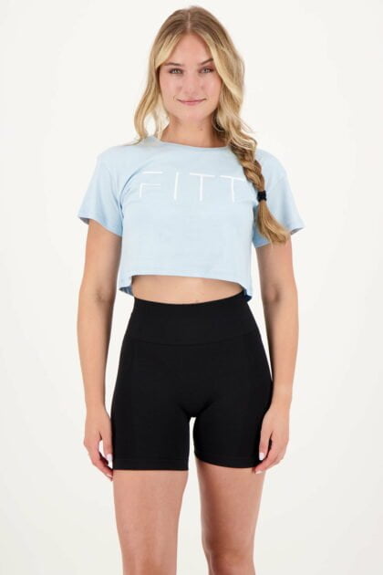 Athleisure Crop T-shirt Blue
