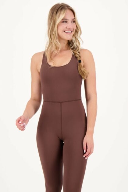 Criss Cross Jumpsuit Brown