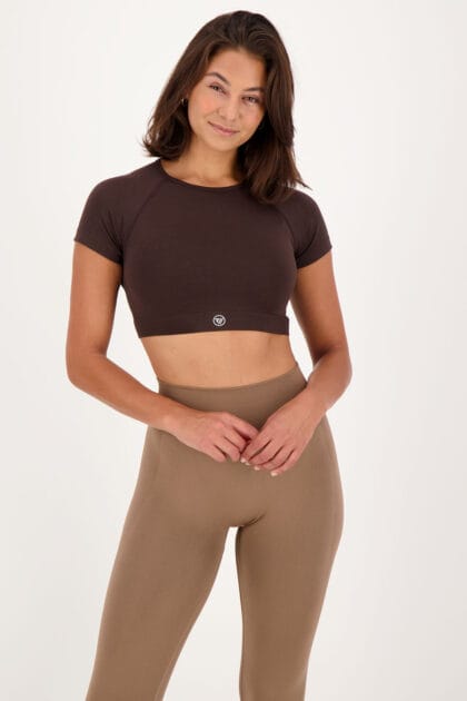 Unique Shortsleeve Top Brown
