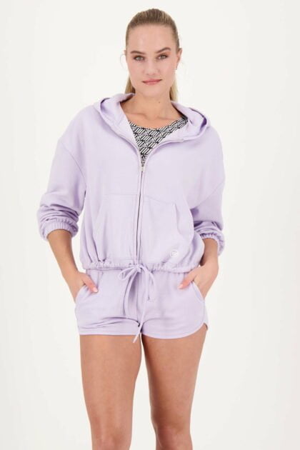 Oversized Crop Sweater Vest Lilac