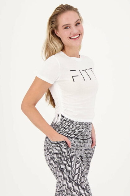 Ruched Crop T-shirt White