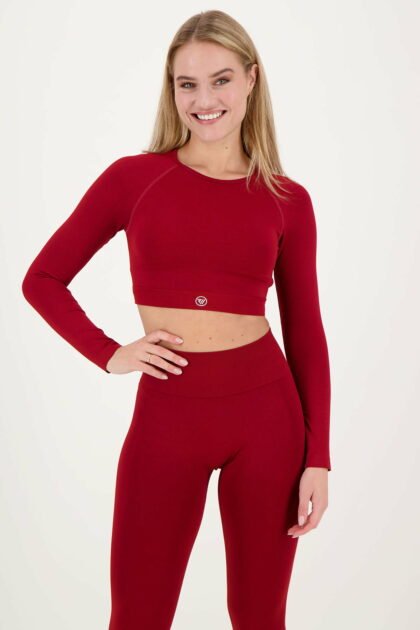 Unique Longsleeve Top Burgundy Melee