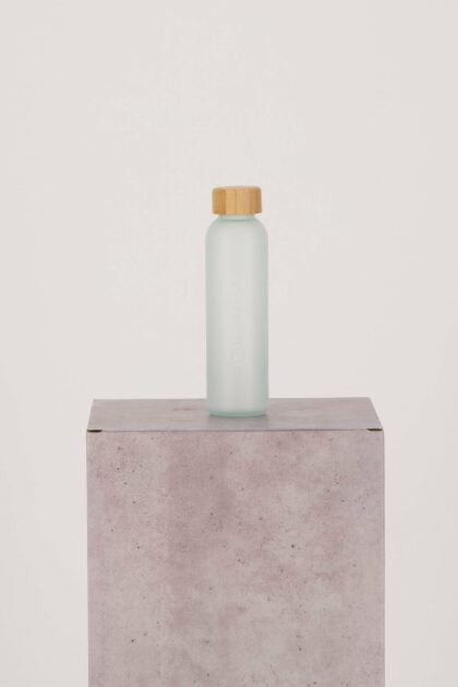 FITT Glazen Drinkfles X Bamboo Dop