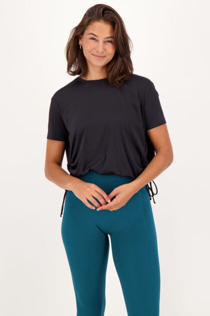 Ruched Comfort Top Black