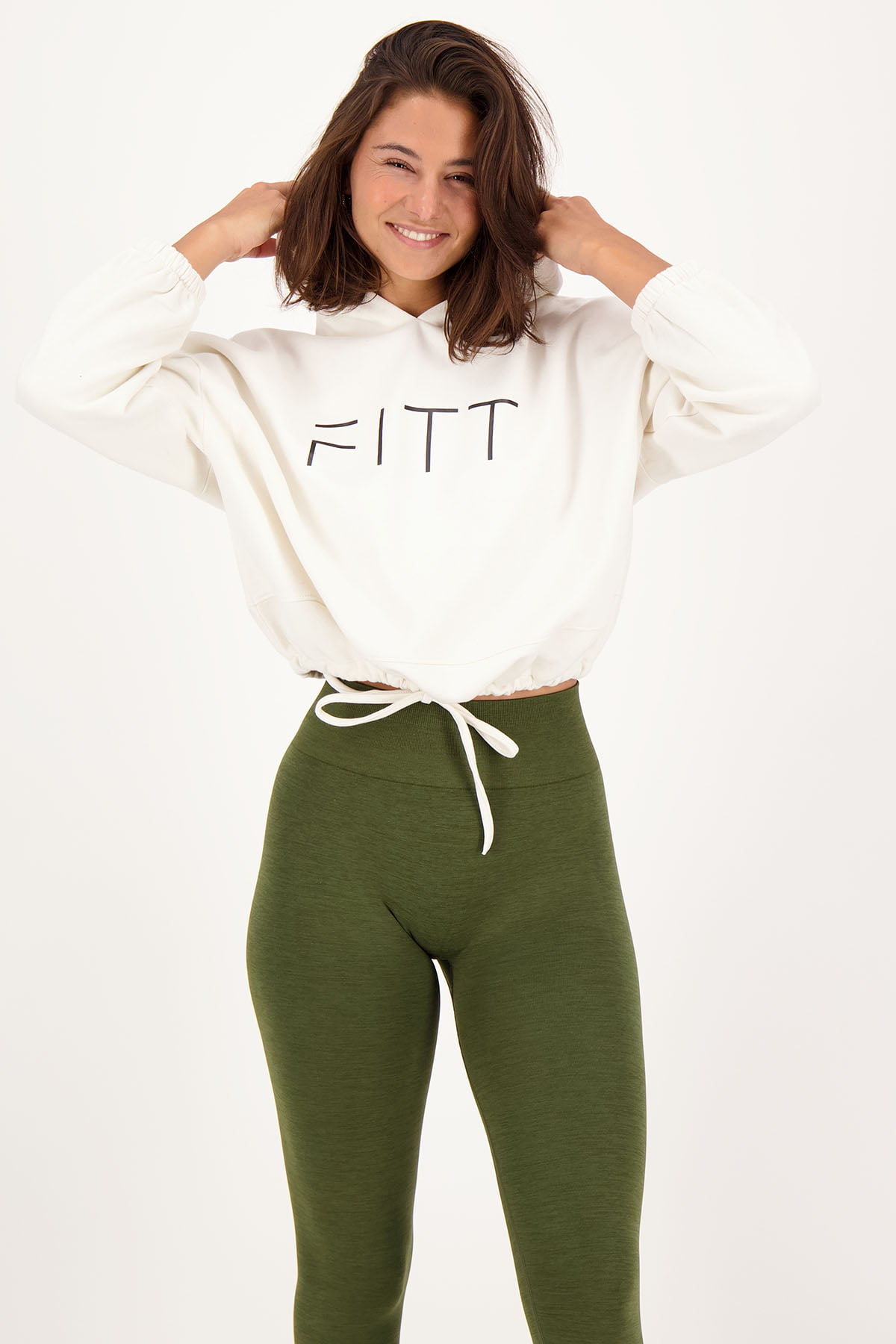FITT Crop Hoody Natural Raw