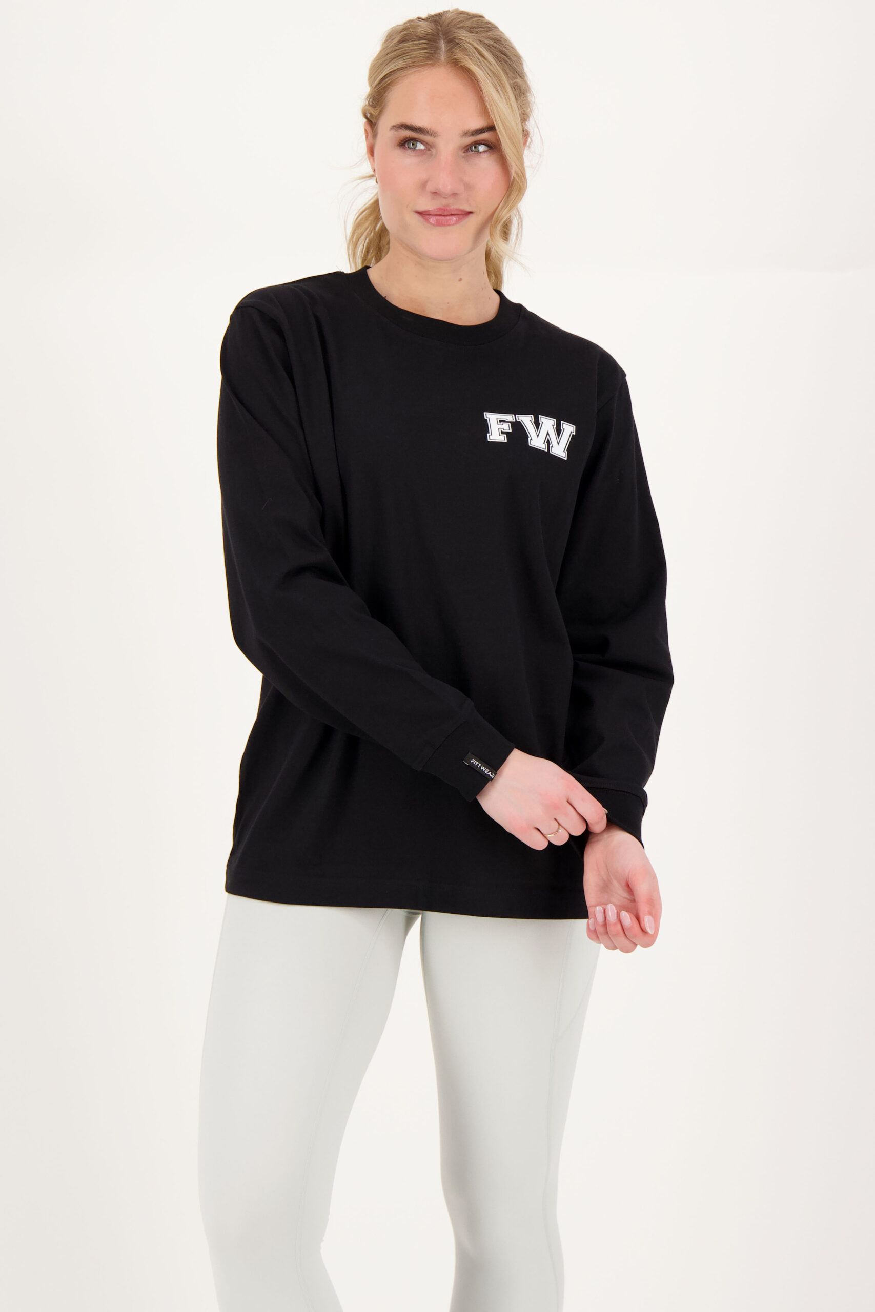 Varsity Longsleeve Shirt Black