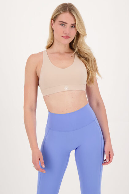 Strappy Cross Back BH Almond