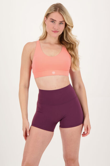 Strappy Cross Back BH Coral Crush